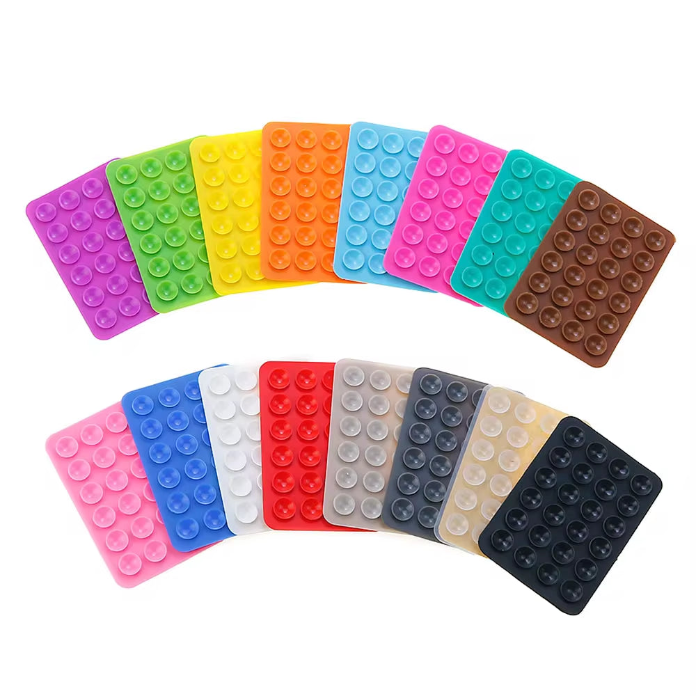 Silicone World Square Silicone Mobile Phone Fixing Suction Cup Car Mounted Bracket Phone Case Universal anti Slip Suction Cup