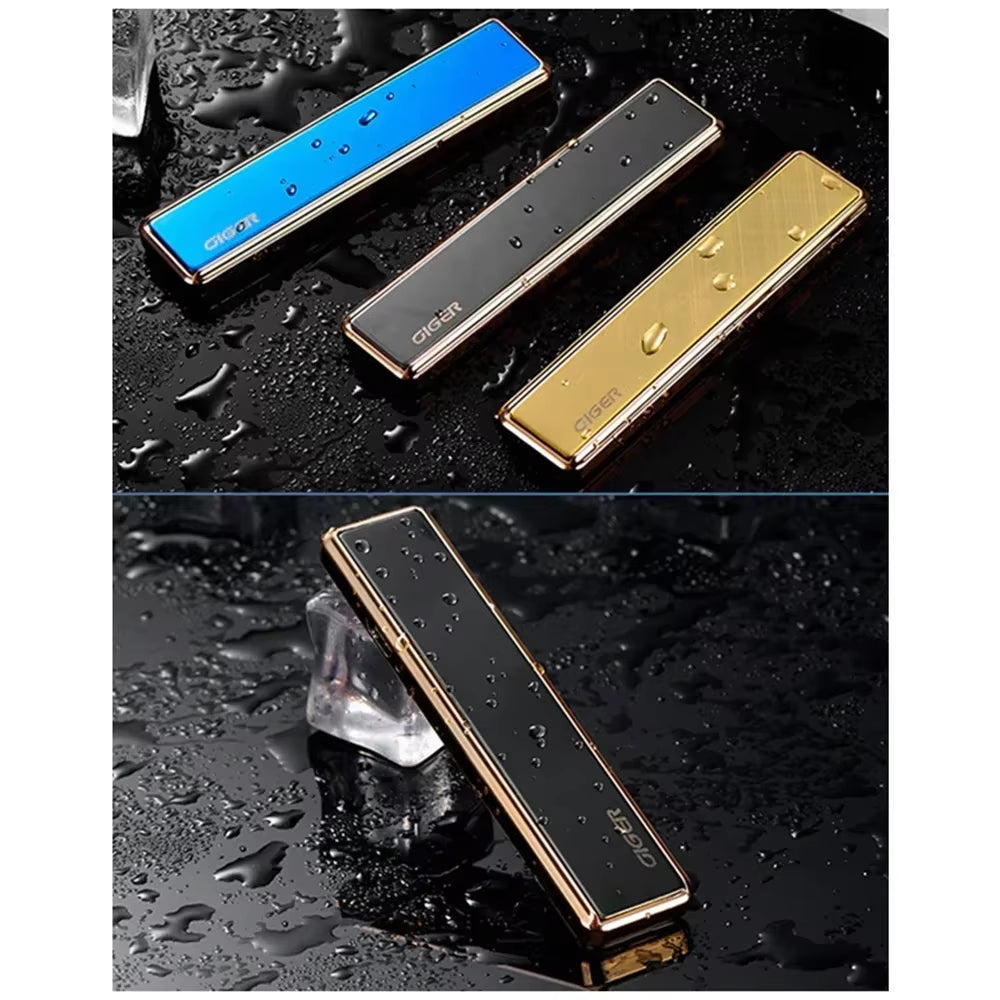 New Fashion Keychain USB Lighter Smoking Windproof Smooth Mirror Lighters Zinc Alloy USB Rechargeable Nice Gift Dropshipping