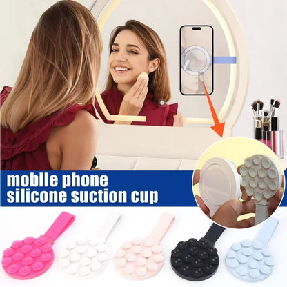 Multi-Functional Magnetic Phone Holder with Silicone Suction Cup - Portable Stand for MagSafe iPhone 12-16