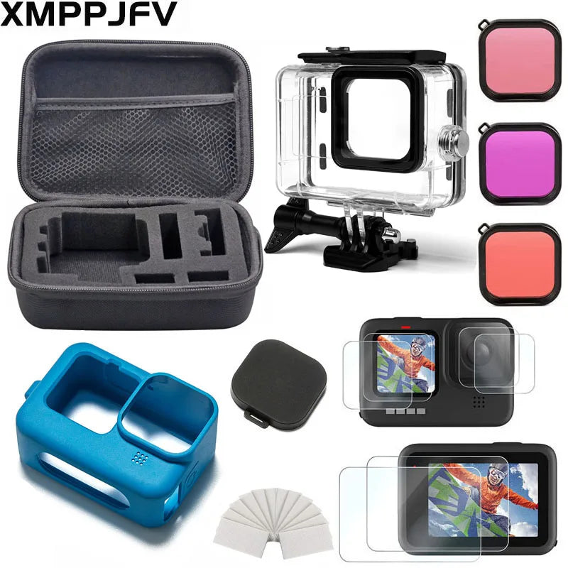 Accessories Kit for  Hero 12 11 10 9 Black Carrying Bag Waterproof Housing Case Tripod Set for Go Pro Hero12 Hero11 10 9